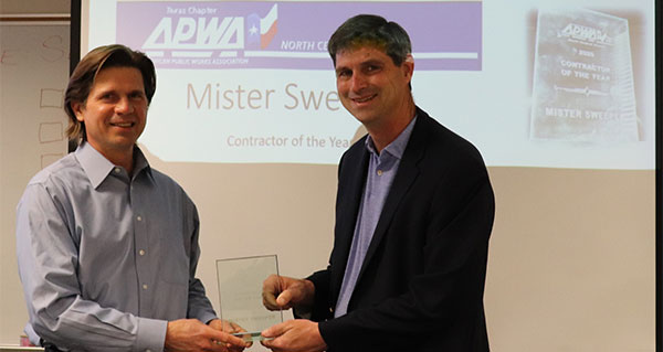 AWPA Award for Mister Sweeper for North Central Texas Region